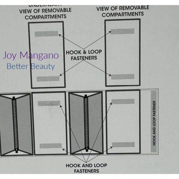 Joy Mangano Better Beauty Roll-Up Organizer Travel Case Black Medium - Picture 8 of 9